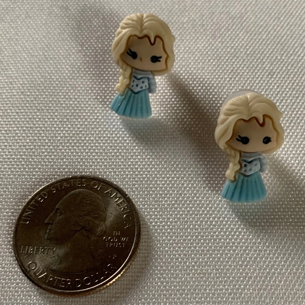 NWT. Handmade Pierced Pretty Princess Earrings for Girls!  For ages 5 and up!
